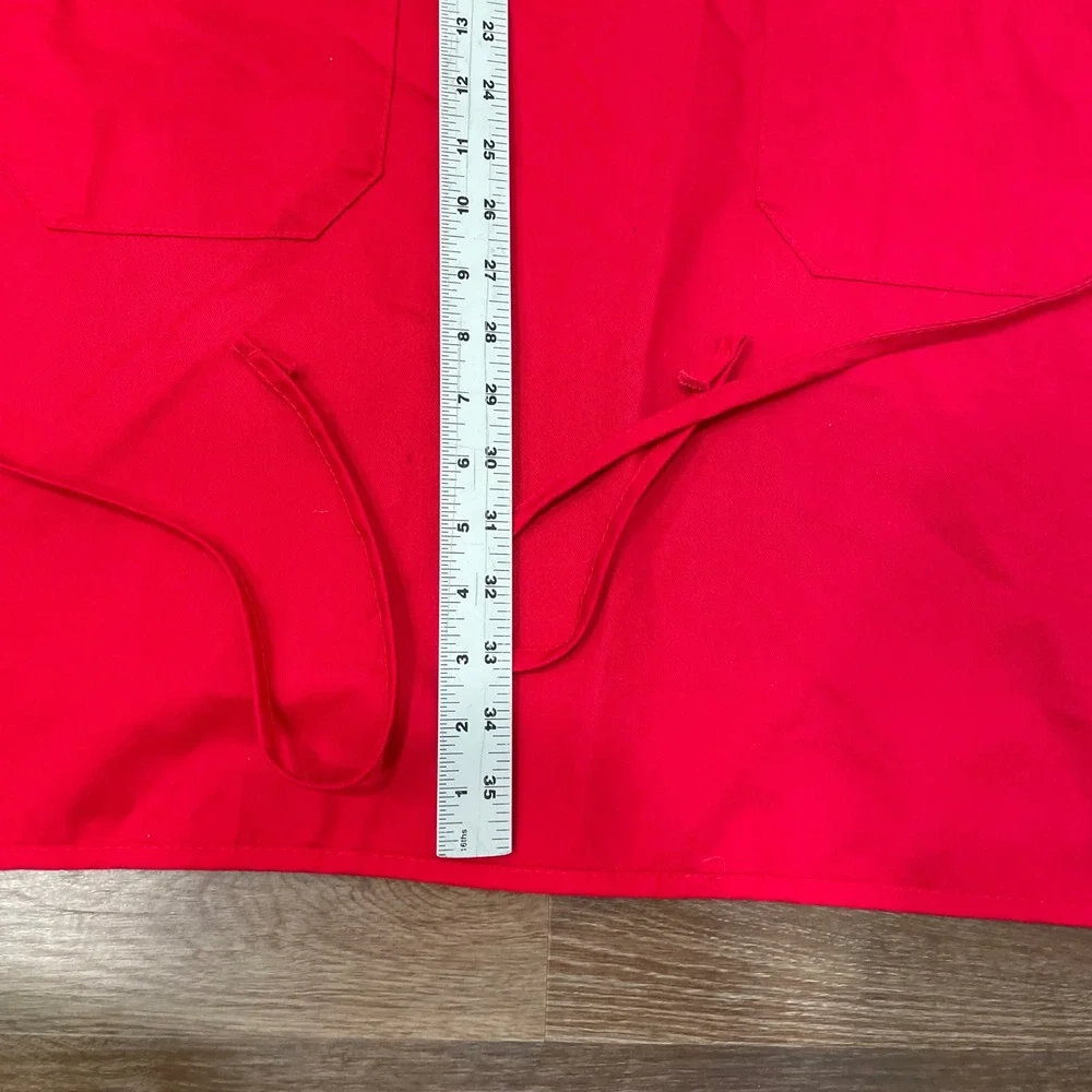 Starbucks Red Holiday Apron Barista Uniform Embroidered‎ Siren Logo Two Pockets